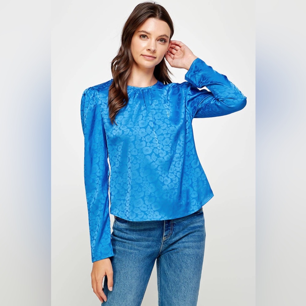 Satin Jacquard Top